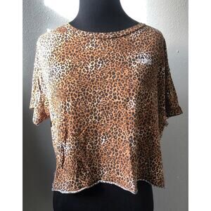 Victoria's Secret Pink jaguar print crop top women's size medium